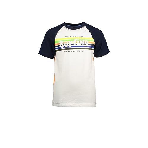TYGO & Vito Boy's Organic Raglan Surfing T-Shirt, Blue, Size 7-8 Years