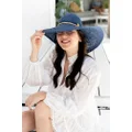Sundaise Giselle Wide Brim Hat with Gold Band