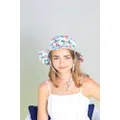 Sundaise Elsie Wide Brim Hibiscus Hat, 6-12 Years Size