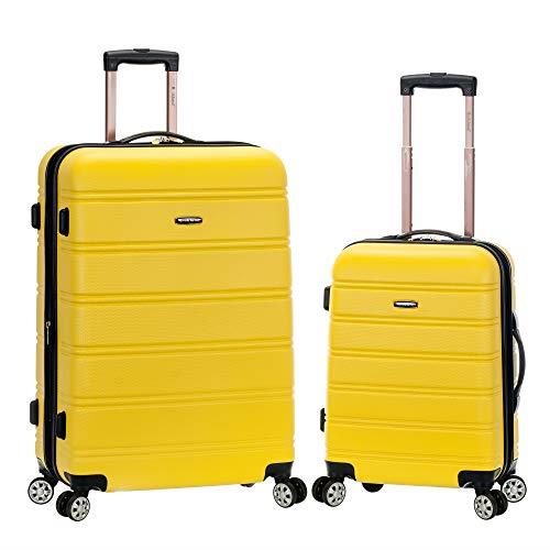 Rockland Melbourne Hardside Expandable Spinner Wheel Luggage, Yellow, 2-Piece Set (20/28), Melbourne Hardside Expandable Spinner Wheel Luggage