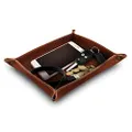 Londo Genuine Leather Tray Organizer Storage for Wallets Watches Keys Coins Cell Phones and Office Equipment