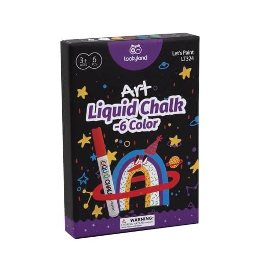 Tookyland LT324 Liquid Chalk - 6 Colour Art Pack : Wash Off Chalk Paint for Kids