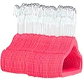 Amazon Basics Kids Velvet, Non-Slip 27.94 CM Clothes Hangers, Pink Polka Dot - Pack of 50