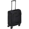 Amazon Basics Premium Expandable Softside Spinner Luggage With TSA Lock - 51.8 cm International Carry-On, Black