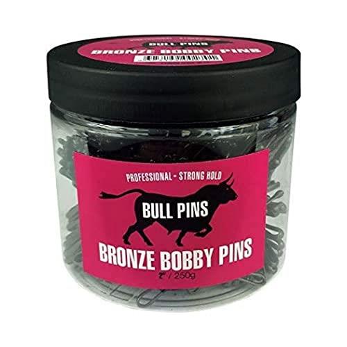 Bull Pins Heavy Duty Super Strong Hair Bobby Pins, 349B05, Bronze, 250 gram
