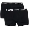 Bonds Boys’ Underwear Seamfree Trunk - 2 Pack, Black (2 Pack), 6/8