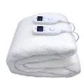 Viviendo 350 GSM Heated Electric Blanket, White (Double 193 x 137 cm)
