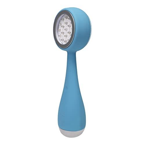 PMD Clean Acne - Smart Facial Cleansing Device with Silicone Brush & Acne-Fighting Blue Light Therapy Treatment - Waterproof - SonicGlow Vibration Technology - Clear Pores, Blackheads, and Acne