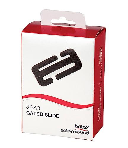 Britax Safe-N-Sound 3 Bar Gated Slide Buckle, Durable Seatbelt Slippage Prevention for Tighter Seat Belt Installation, Black, (0283)