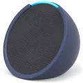 Echo Pop | Full sound compact Wi-Fi and Bluetooth smart speaker with Alexa | Charcoal and a Made For Amazon Sleeve for Echo Pop (2023 release), Blue