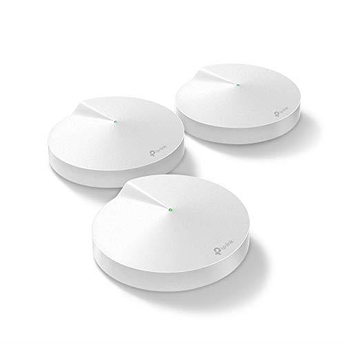 TP-Link Deco M5 Whole Home Mesh Wi-Fi System, Up to 5500 sq ft Coverage, Compatible with Amazon Echo/Alexa, Antivirus Security Protection and Parental Controls, Pack of 3 (UK Version)
