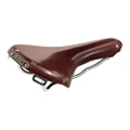 Brooks B15 Swallow Chrome A.Brown Leather Saddle, Traditional Sports Model with Large Side Cut