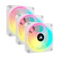 CORSAIR iCUE Link QX120 RGB 120mm Magnetic Dome RGB Fans - Triple Fan Starter Kit with iCUE Link System Hub - White