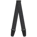 Buckle-Down Premium Guitar Strap, Diamond Plate Grey, 29 to 54 Inch Length, 2 Inch Wide