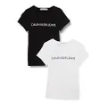 Calvin Klein INSTITUTIONAL Logo 2-Pack TEE, White, Medium