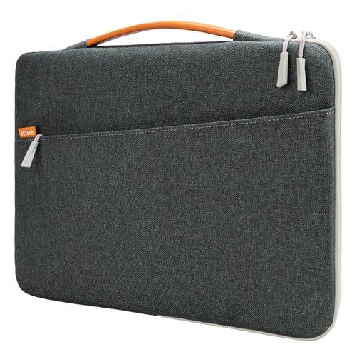 JETech Laptop Sleeve for 13.3-Inch MacBook Air/Pro, 14-Inch MacBook Pro 2021 M1, 13-13.6 Inch Notebook, Waterproof with Portable Handle and Accessory Pocket (Dark Grey)
