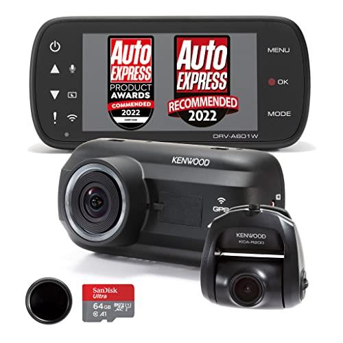 KENWOOD DRV-A601W Dash Cam & KCA-R200 Rear View Camera Bundle