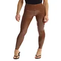 commando Women's Faux Patent Leather Perfect Control Leggings, Cinnamon, X-Small