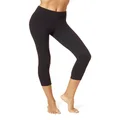 HUE womens U16460Q Ultra Capri Leggings With Wide Waistband Hosiery - black - 2X