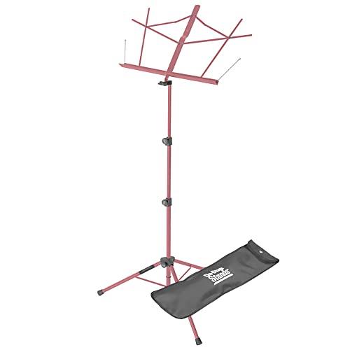 On Stage SM7122BB Folding Music Stand with Carrying Bag Pink