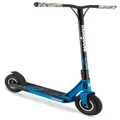 Mongoose Tread Pro Youth/Adult Freestyle Dirt Kick Scooter, Ages 8 Years and Up, Air Filled Tires, Max Rider Weight 220 Pounds, Black/Blue