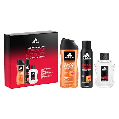 adidas Team Force Giftset including an Eau de Toilette, Deodorant Body Spray and Shower Gel