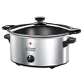 Russell Hobbs 22740-56 Slow Cooker @ Home, Crock Pot, Electric Slow Cooker, 3 Temperature Settings, 3.5l, Stainless Steel/Black