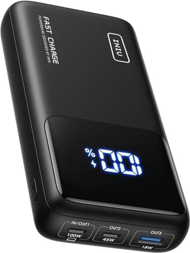 INIU Power Bank, 25000mAh 100W USB C Laptop Portable Charger, PD QC Fast Charging 3-Output External Battery Pack for MacBook Dell XPS iPad Tablet Steam Deck iPhone 15 14 13 X Pro Samsung S23 Google