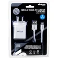 SAS Electrical AC Charger with 8 Pin Cable for Charge and Data Sync iPhones, 1 Meter Length