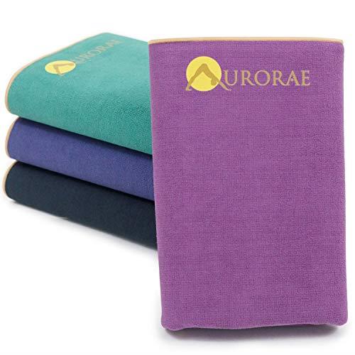 Aurorae Synergy Foldable On-The-Go Yoga Mat; A Yoga Mat for Yogis on The Move with Integrated Microfiber Towel and Anti-Slip Patented Synergy 2-in-1 Technology