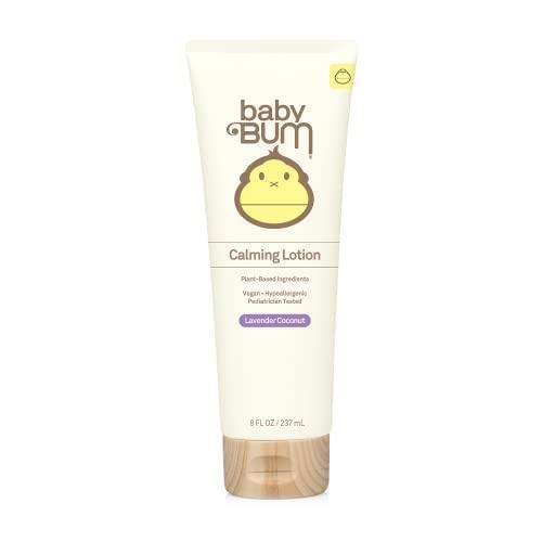 Sun Bum Baby Bum Calming Lotion | Moisturizing Baby Body Lotion for Sensitive Skin with Shea and Cocoa Butter| Lavender Coconut Fragrance| Gluten Free and Vegan | 8 FL OZ, 1 kg