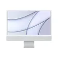 Apple 2021 iMac (24-inch, Apple M1 chip with 8‑core CPU and 8‑core GPU, 8GB RAM, 256GB) - Silver