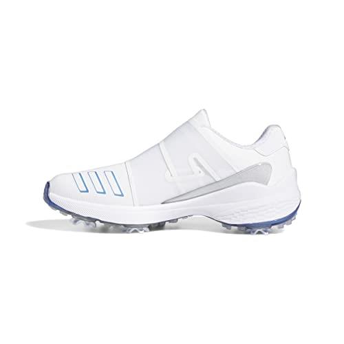 adidas Women's W Zg23 Boa Golf Shoe, Ftwr White/Blue Fusion Met./Silver Met., 7 US