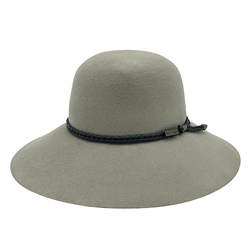 Jacaru Australia 1854 Wool Diva Hat, Stone, One Size