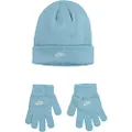 Nike Big Kids' Unisex Futura Beanie and Glove Set (One Size, Copa/White)
