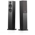 Audio Pro A36 HiFi Stereo Bluetooth WiFi Powered Wireless Multi-Room Home Theater Floor Standing Tower Speakers for Ultimate TV Sound Experience - Pair, Black