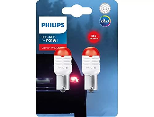 Philips LED P21W LED 11498 Ultinon Pro3000 SI Car Signaling Bulb, Red