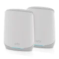 NETGEAR Orbi Whole Home Tri-Band Mesh WiFi 6 System (RBK762S) – Router with 1 Satellite Extender - Coverage up to 5,000 sq. ft, 75 Devices – Free Armor Security - AX5400 802.11ax (up to 5.4Gbps)