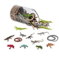 Terra by Battat – Lizards Animal Tube – 60Pc Reptile Set – 12 Realistic Reptile Miniatures – Frog, Alligator, Snake, and More – 3 Years + – Reptiles in Tube