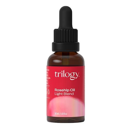 Trilogy Certified Organic Rosehip Oil Light Blend - Pure Rosehip Oil Reduces the Appearance of Fine Lines, Wrinkles, Stretchmarks and Scars, 1.0 fl oz (30 ml)