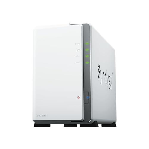 Synology DS223j 2-Bay NAS Kit, Quad-Core CPU, 1GB Memory for Light Users, Domestic Authorized Dealer, Field Lake Product, Phone Support, DiskStation