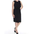 Calvin Klein Black Womens US Size 10 Ruffle-Trim Scuba Sheath Dress
