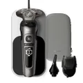 Philips Shaver Series 9000 Prestige Electric Wet and Dry Shaver, NanoTech Dual Precision Blades, Hydro SkinGlide Coating, Ultraflex Suspension System (Model SP9871/22)