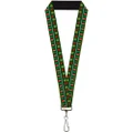 Buckle-Down Lanyard, Christmas Sweater Stitch Green/White/Gold/Red, 22 Inch Length x 1 Inch Width