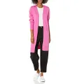 Amazon Essentials Women's Lightweight Longer Length Cardigan Sweater (Available in Plus Size), Bright Pink, Medium