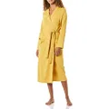 Amazon Essentials Women's Lightweight Waffle Full-Length Robe (Available in Plus Size), Mustard Yellow, Small