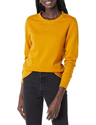 Amazon Essentials Women's French Terry Fleece Crewneck Sweatshirt (Available in Plus Size), Tobacco Brown, Medium