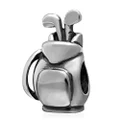 Golf Bag Charm 925 Sterling Silver Sport Beads fit for DIY Charms Bracelets (Golf Bag)
