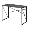 Convenience Concepts Xtra Folding Desk, Charcoal Gray/Black