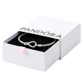 PANDORA Moments Infinity Knot Snake Chain Bracelet, 9, Metal, no gemstone